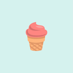 Tasty icecream icon logo flat vector design