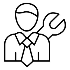 Obraz premium Industrial Mechanic and Maintenance Worker vector Icon design