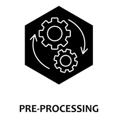 Machine Learning Pre-processing Step Vector Icon design