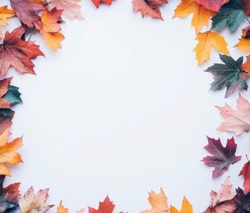 Autumn Leaf Frame: A Serene Minimalist Design