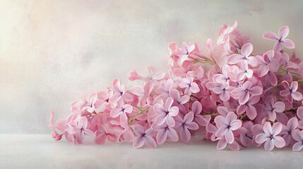 Elegant wedding invitation card background vector. Minimal hand painted Lilac botanical flowers texture template background. Design for wedding, vip cover, poster, rsvp moderncard.Valentine's Day