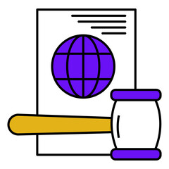Legal Regulation of Emigration and Immigration vector icon design