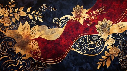 Luxurious floral and ornate pattern design.