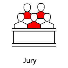Jury vector Icon design Representing Legal Decision-Making Process