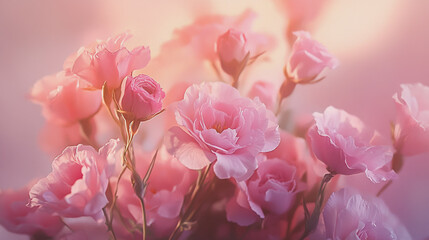 Elegant wedding invitation card background vector. Minimal hand painted Lisianthus botanical flowers texture template background. Design for wedding, vip cover, poster, rsvp moderncard.Valentine's Day