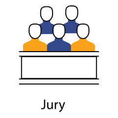 Jury vector Icon design Symbolizing Legal Verdict and Justice