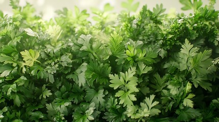 Fresh green parsley herb photo background