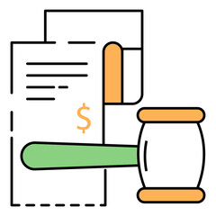 Legal Penalty Fine Icon for Law Enforcement vector design