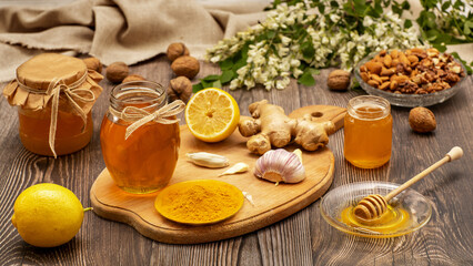 Honey, ginger, turmeric, garlic and nuts are natural remedies to boost immunity
