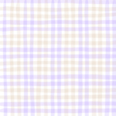 Purple Brown Beige Plaid Gingham Check Hand Drawn Background Pattern Overlay