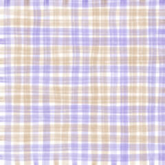 Purple Brown Beige Plaid Gingham Check Hand Drawn Background Pattern Overlay