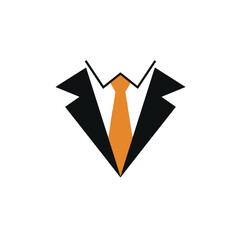 Business Suit and Tie Icon for Professional Representation