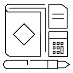 Corporate Law Icon Depicting Business Legal Regulations vector design