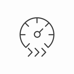 speedometer arrows acceleration icon sign vector