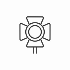 stage light equipment icon sign vector