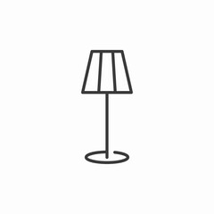 standing floor lamp icon sign vector
