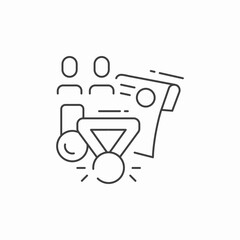 team achievement award icon sign vector