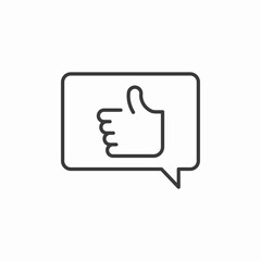 thumbs up message icon sign vector