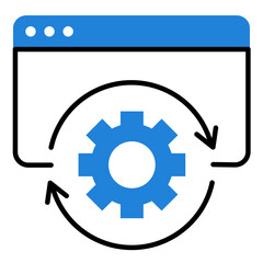 Data Processing and Digital Workflow vector Icon design