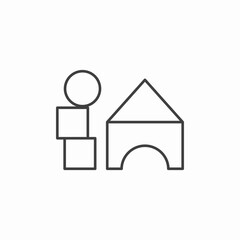 toy building blocks icon sign vector
