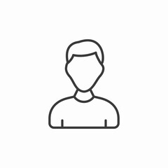 user profile man icon sign vector