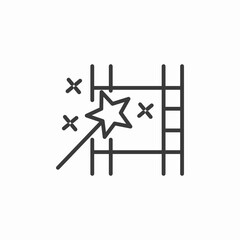 video editing magic icon sign vector