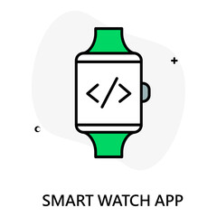Digital Watch App Icon Interface vector icon Design
