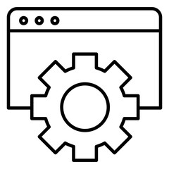 RESTful API and Application Development vector Icon design