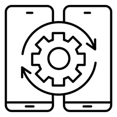 Mobile App Configuration and Settings vector Icon design