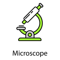 Microscope Vector Icon Design Medical Laboratory 