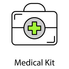 Medical Kit Vector Icon For Emergency Care