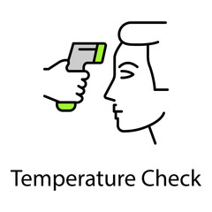 Temperature Check Vector Icon For Health Monitoring