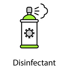 Disinfectant Vector Icon For Surface Sanitization Purpose
