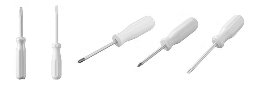 Screwdriver tool mockup. Manual repair instrument, Handheld tightening equipment, Workshop tool concept, Industrial utility gear, isolated on transparent background, png file