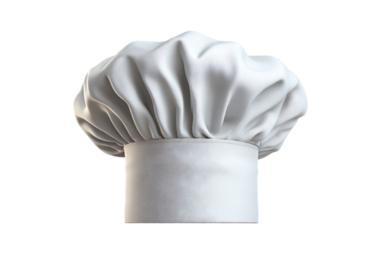 Chef hat isolated on a transparent background.