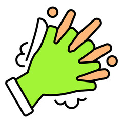 Clean Fingers Handwashing Vector Icon For Hygiene