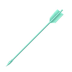 Sleek Arrow with Subtle Shading in Cool Mint Isolated on Transparent Background
