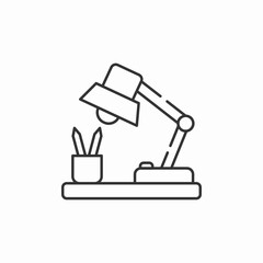desk lamp tools icon sign vector