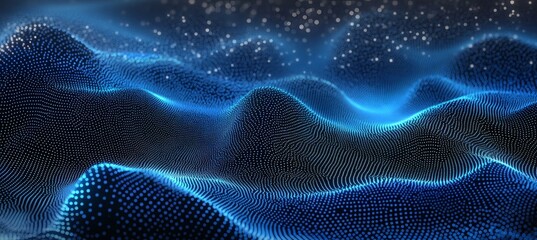 Fototapeta premium A Digital blue dots background design, 