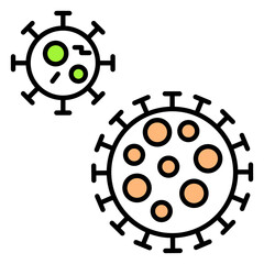 Virus Vector Icon Representing Viral Infection Symbol