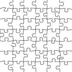 Blank jigsaw puzzle pieces