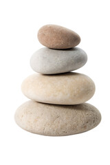 Fototapeta premium Stacked Smooth Rocks on Transparent Background