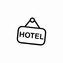 hotel sign board icon sign vector