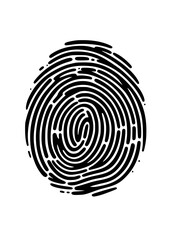 a black silhouette vector icon of a fingerprint