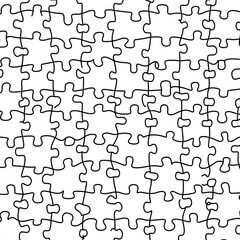 Seamless puzzle pattern.  A repeating design of jigsaw pieces