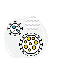 Virus Vector Icon Indicating Biohazard Warning Sign