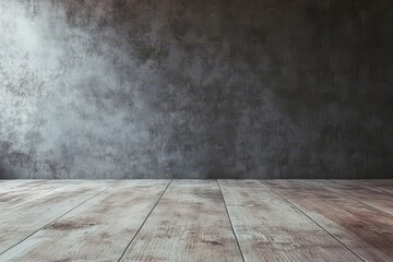 Chic gray space with textured walls and floor
