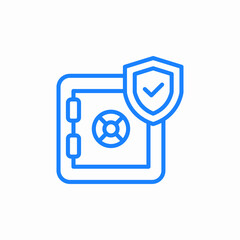 bank safe insured icon sign vector