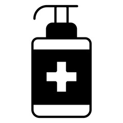 Fototapeta premium Sanitizer Bottle Vector Icon Indicating Infection Control