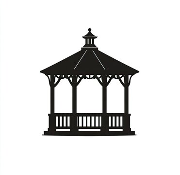 recommend clip art: Outdoor Gazebo Silhouette